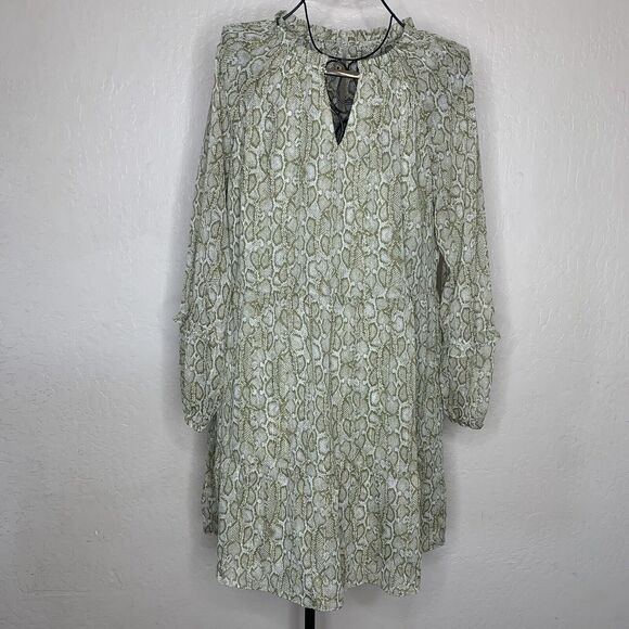 I.n.c. International Concepts Snake Pattern Metallic Chiffon Minidress - Picture 1 of 11